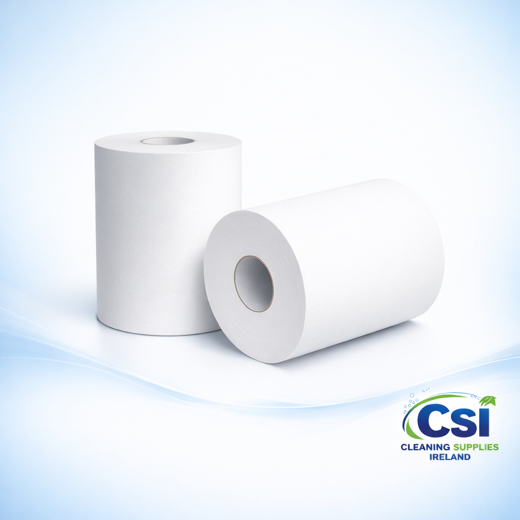 Industrial Wiper Rolls 2-Ply White 365 Metre 2 Pack for Workshops