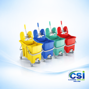 Janitorial Starter Kit: 25L Bucket, Wringer, Mop & Handle