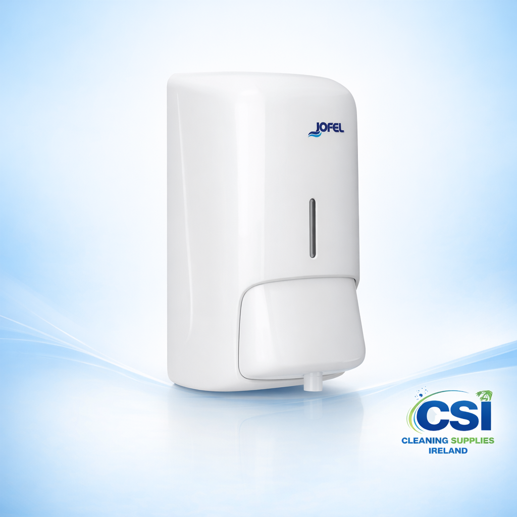 Jofel White ABS Bulk Pack Toilet Tissue Dispenser for Interleaved Sheets