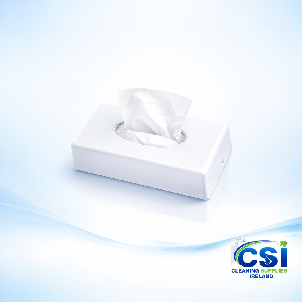 Jofel white heavy duty plastic facial tissue dispenser box for hotels and clinics
