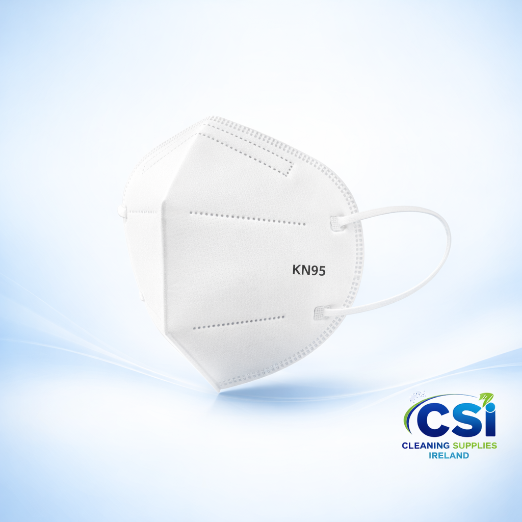 Box of 50 KN95 FFP2 certified face masks with adjustable nose clip for total protection