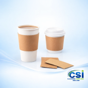 Kraft Hot Cup Sleeves Biodegradable Coffee Cup Clutches 1000 Pack Ireland