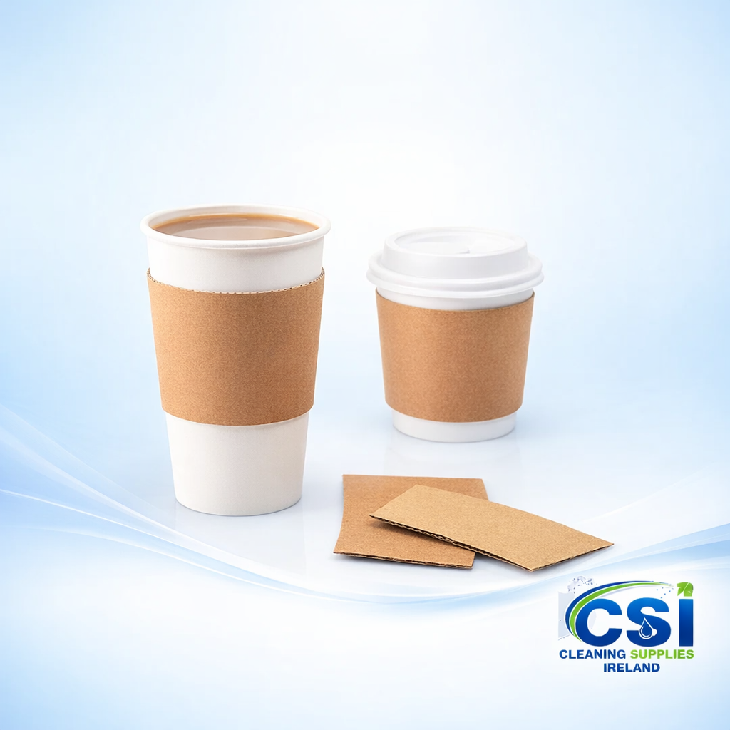 Kraft Hot Cup Sleeves Biodegradable Coffee Cup Clutches 1000 Pack Ireland