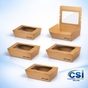 Kraft Salad Boxes Wholesale Ireland with Window