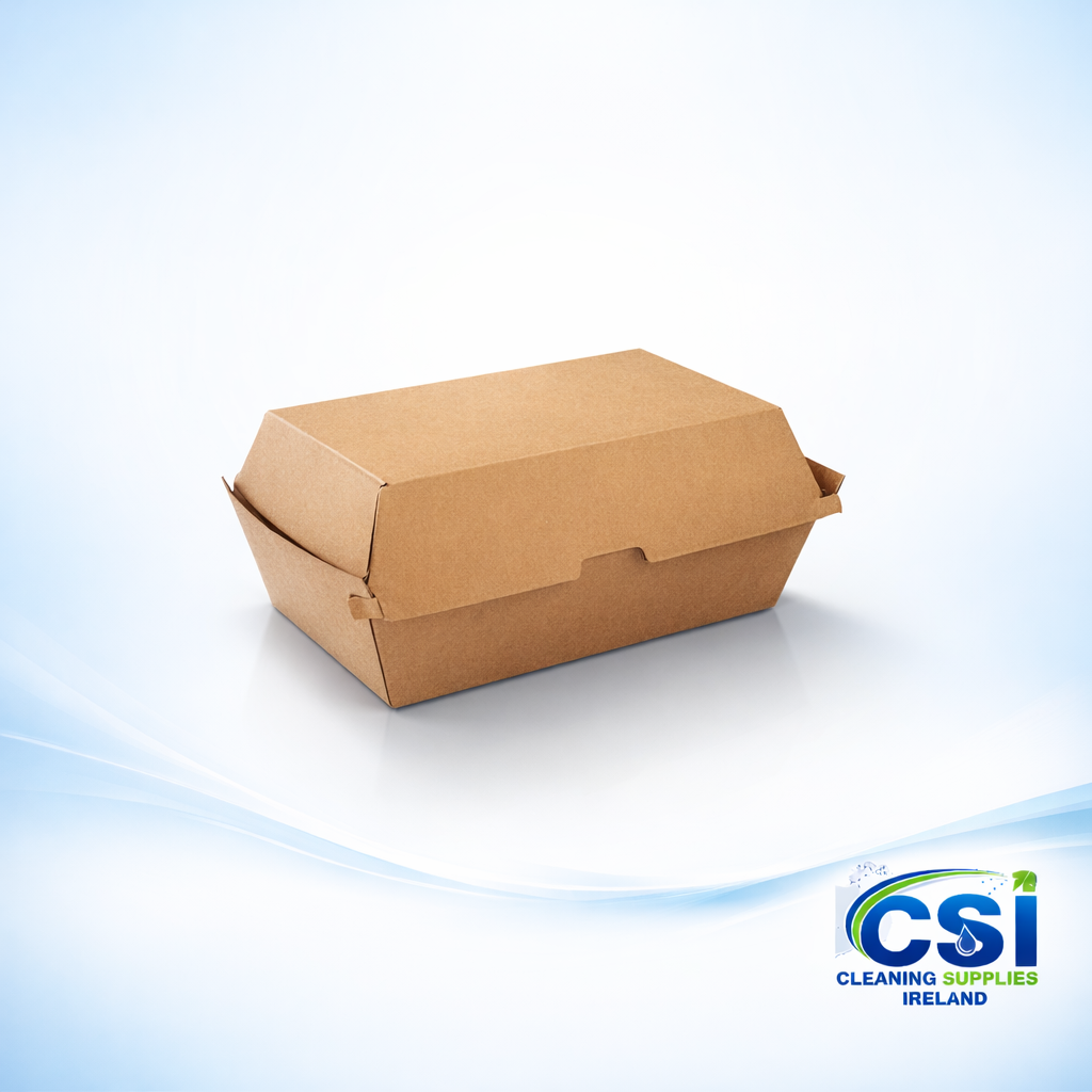 Bulk Pack of 200 Large Brown Kraft Corrugated Compostable Snack Boxes