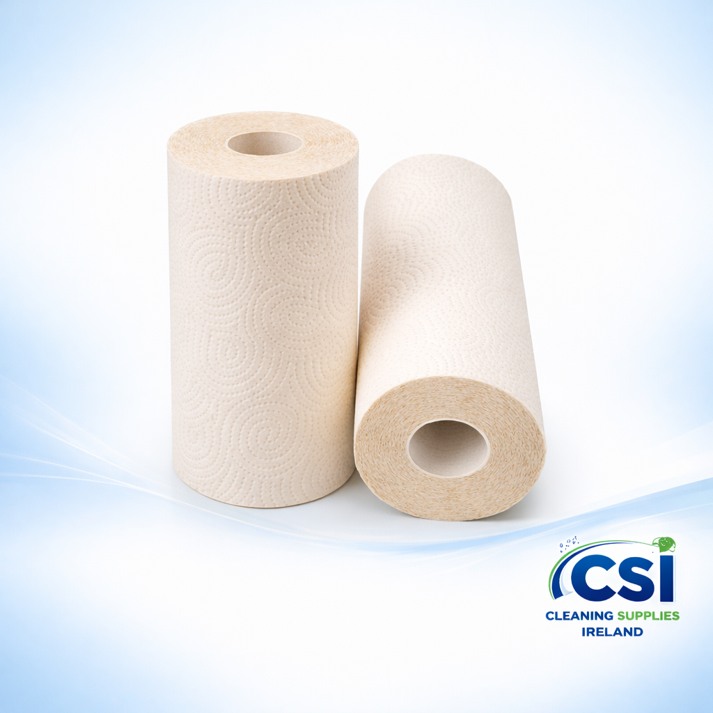 Luxury 2-Ply Kitchen Roll 24 Pack Case Extra Absorbent Embossed Pattern