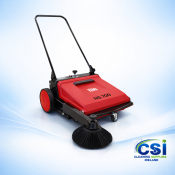 Manual Push Floor Sweeper - Compact & Dust-Free