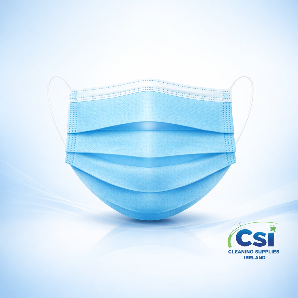 3-Ply Medical Disposable Face Masks Blue - Pack of 50 CE Approved for Sensitive Skin