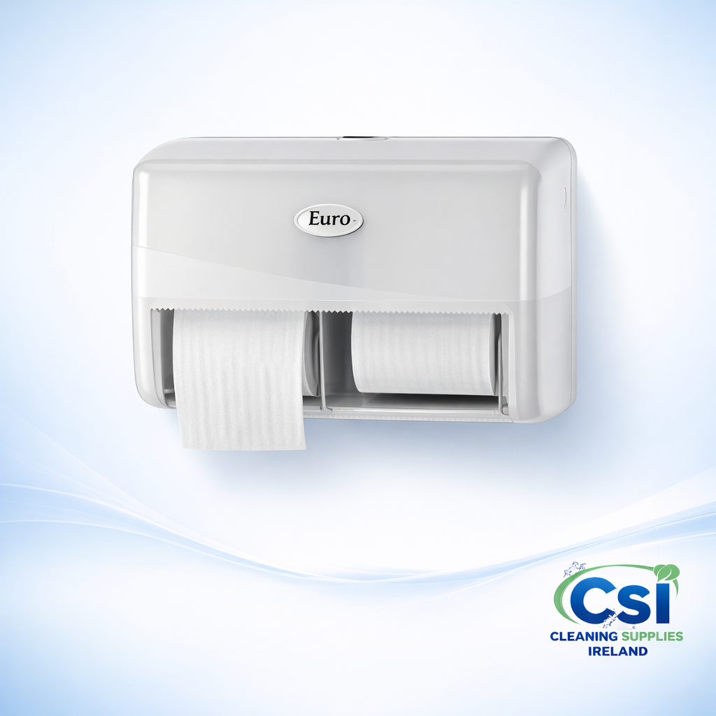 Micro Twin Toilet Roll Dispenser Compact Double Roll Holder for Small Washrooms