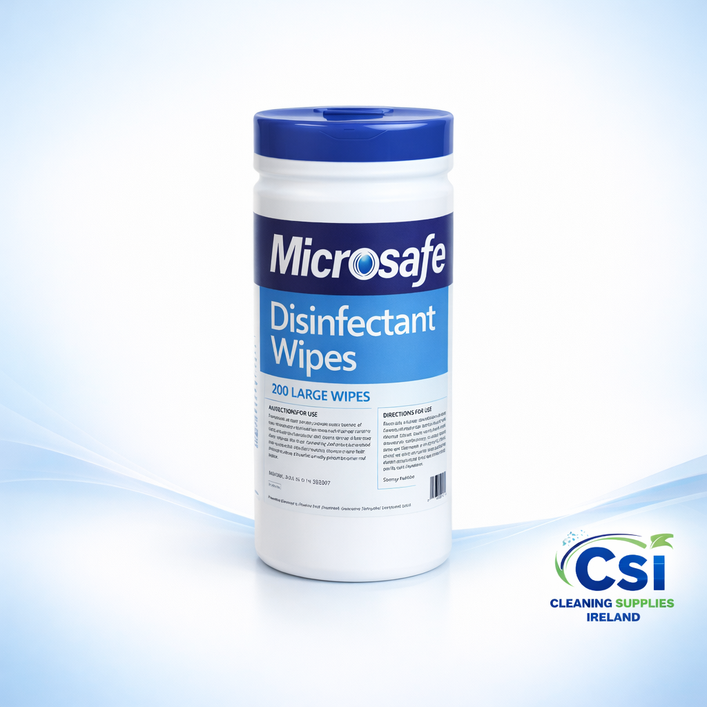 Microsafe Disinfectant Surface Wipes 200-count tub with alcohol-based antibacterial solution