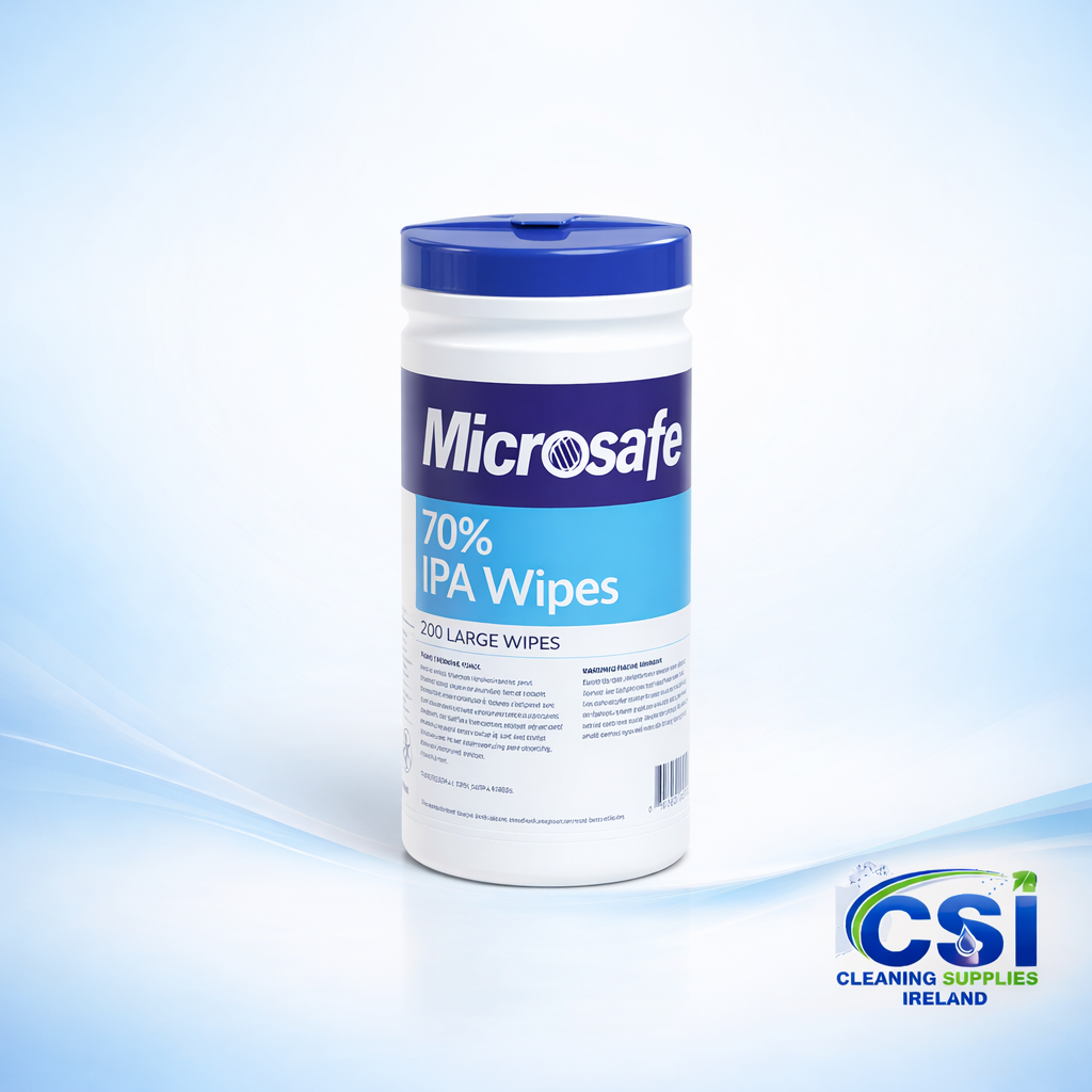 Microsafe Hand and Surface Sanitising Wipes Tub of 200 - EN 1276 Certified