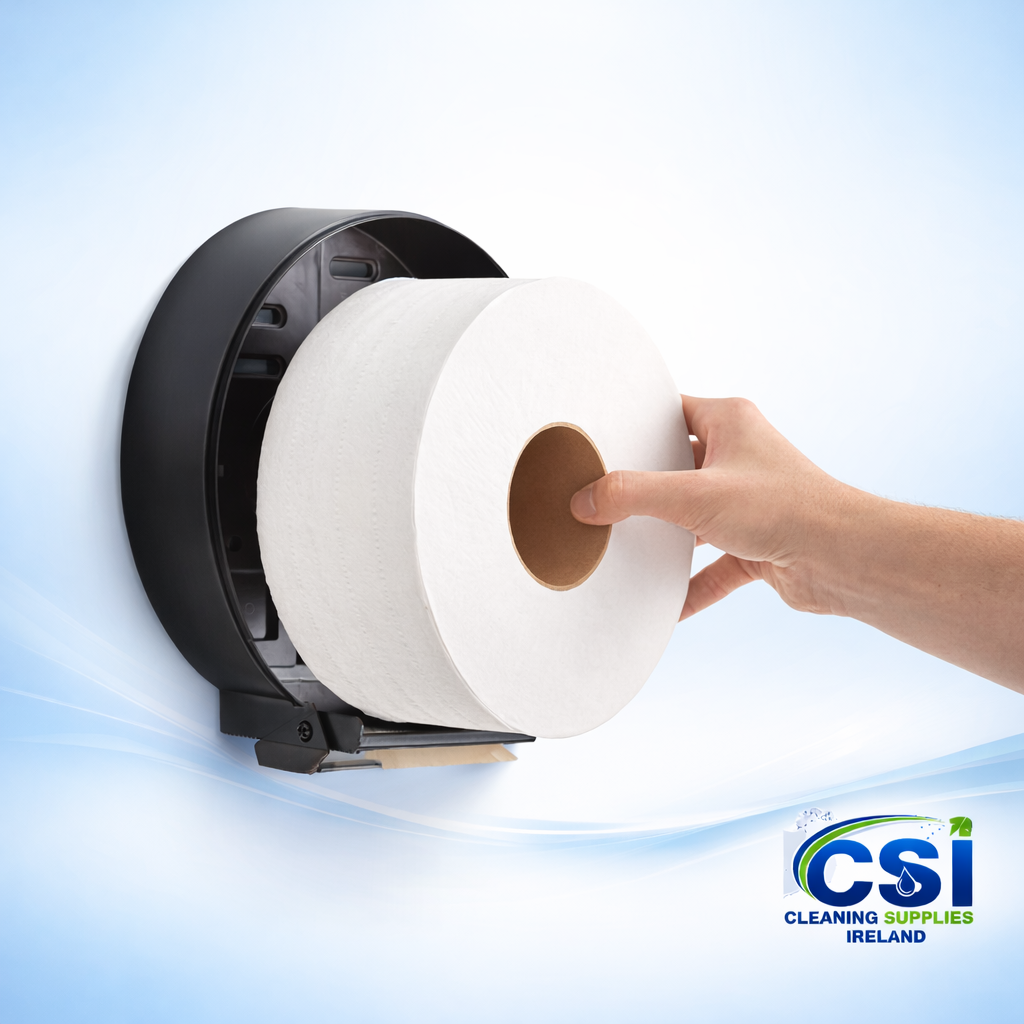 Commercial Mini Jumbo Toilet Roll Dispenser with 12 Rolls 2-Ply Soft Tissue Bundle Ireland