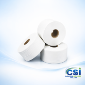 Mini Jumbo Toilet Rolls 2-Ply - Pure Soft Tissue (Case of 12)