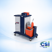 Mx400 Janitorial Flat Mop Cart with Lockable Cupboard and MAX450 Wringer Ireland