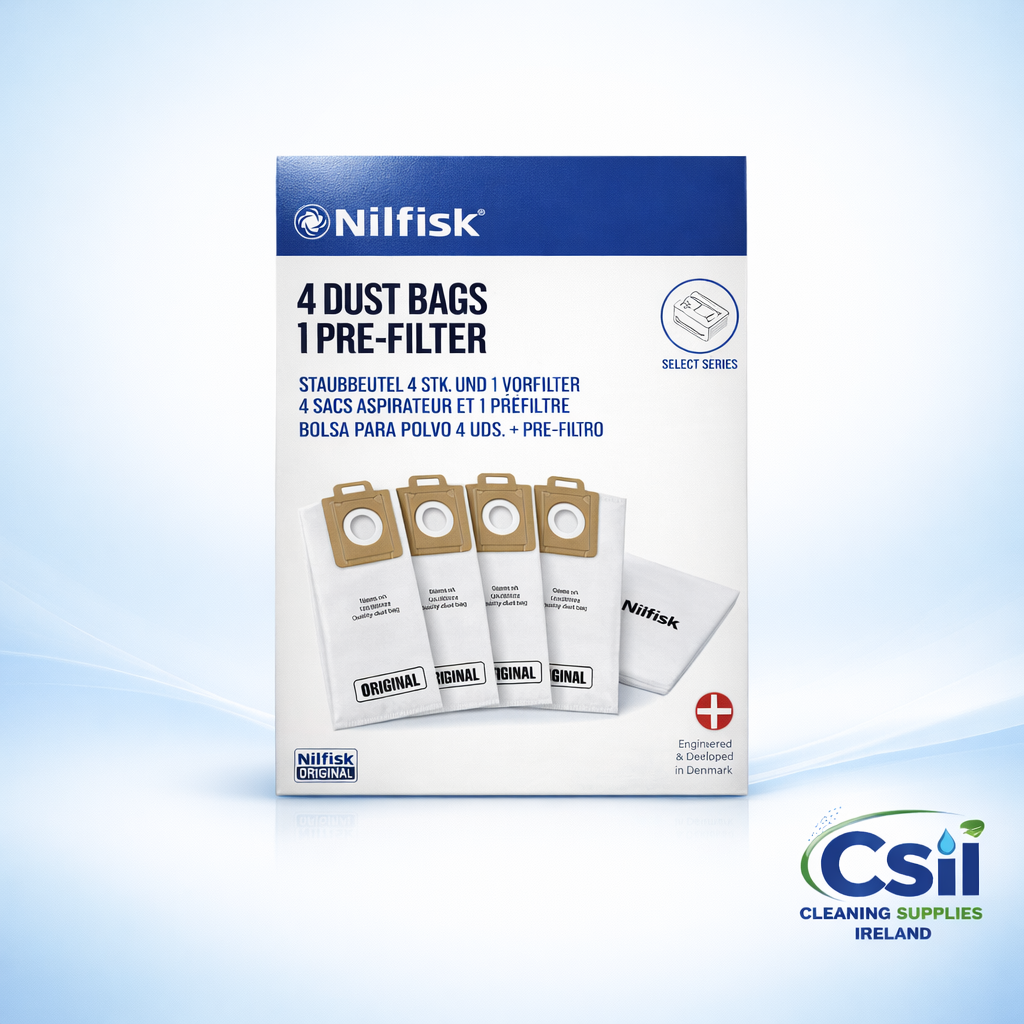 4 Pack of Microfiber Dust Bags and Filter for Nilfisk Power P Select Vacuum