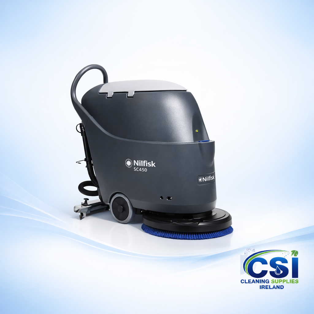 Nilfisk SC430 53B battery powered scrubber drier floor washer with 530mm scrub width