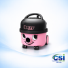 Numatic Hetty Vacuum Cleaner in Pink with Iconic Smiling Face and 10m Cable