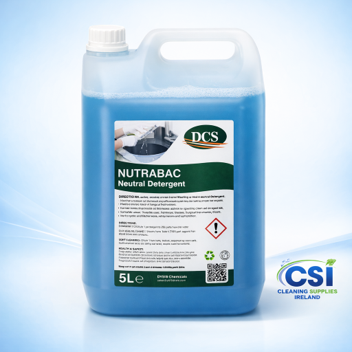 Nutrabac Bactericidal Washing Up Liquid and Neutral Detergent 5L CaterSafe Ireland