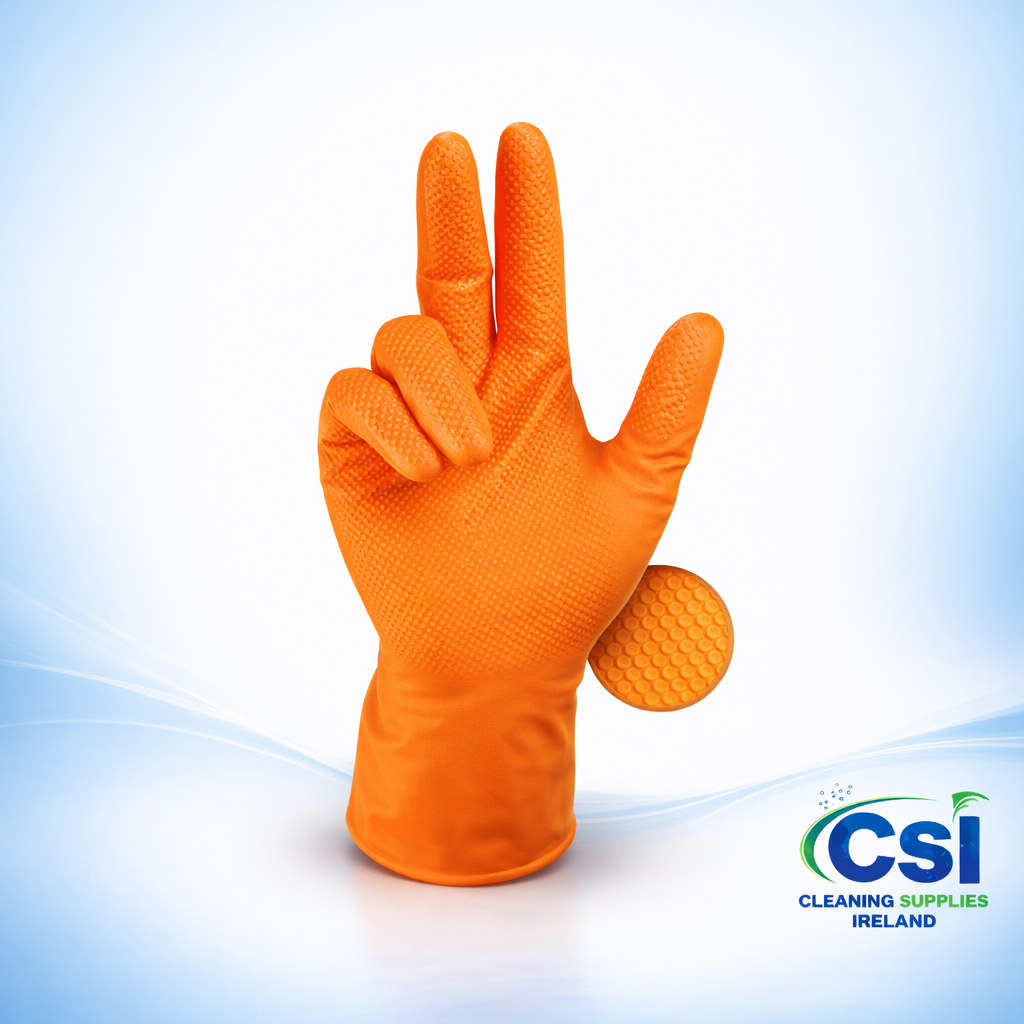 Orange Gripster Tiger Skins Nitrile Grip Gloves Case of 500