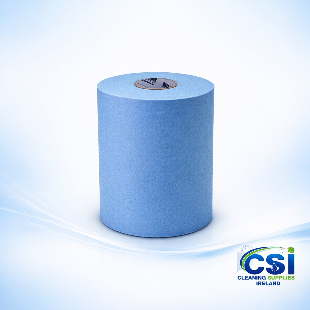 Two pack of PD107 heavy duty blue industrial wiper rolls 37cm wide