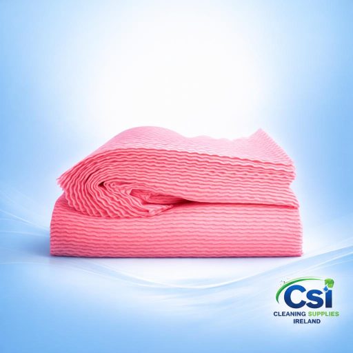 Professional Pink J-Type Cleaning Cloths 50 Pack for Bathroom Hygiene