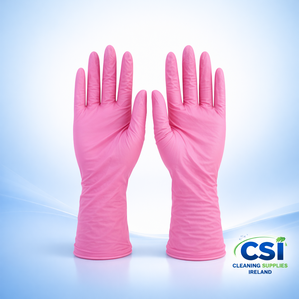 Box of 100 Pink Nitrile Gloves Size Small Powder-Free and Latex-Free for Beauty Salons