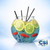 3 Litre Plastic Cocktail Fish Bowl for Sharing Drinks and Punch Ireland
