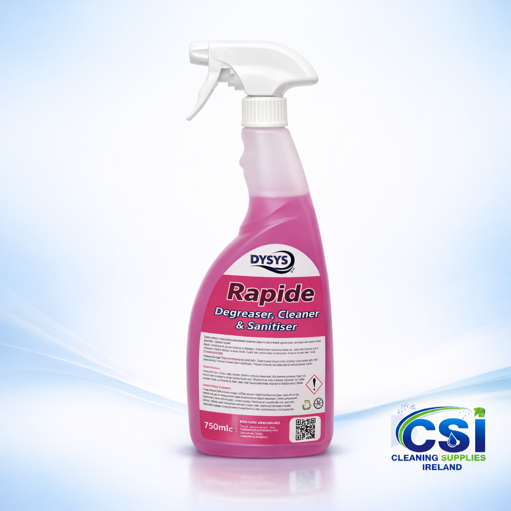 Rapide Safe Clean 750ml Disinfectant Sanitiser Spray BS EN 1276 Certified Food Safe Ireland