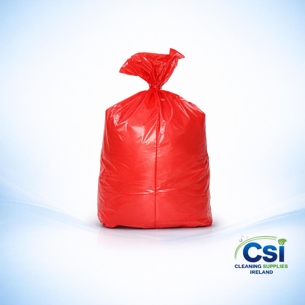 Red Soluble Alginate Laundry Bags for Infection Control - Case of 200