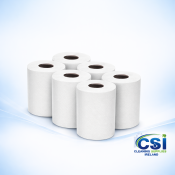 Wiping Paper Reflex 2 Ply White Centrefeed Rolls - 6 Pack (Embossed)