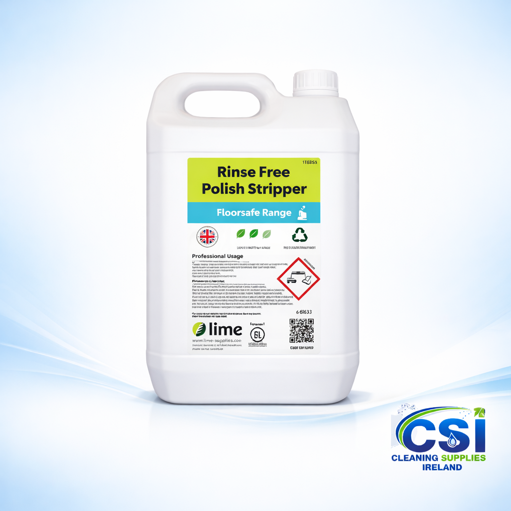 5 Litre bottle of Strip Free rinse free floor polish remover for professional use