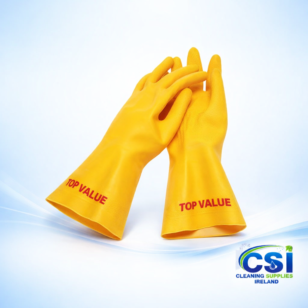 Yellow Rubber Gloves Case of 144 Pairs