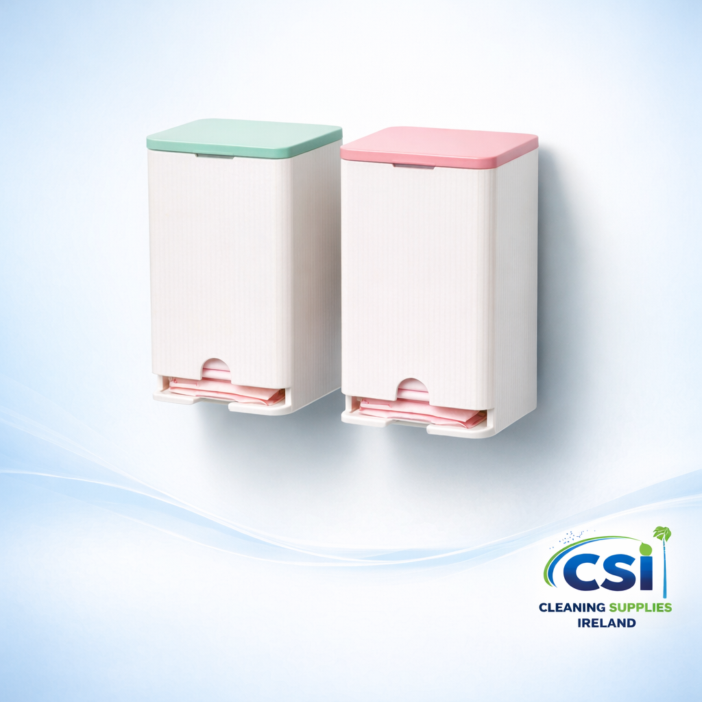 Sanitary Product Holder Free Vend for Tampons and Pads in White