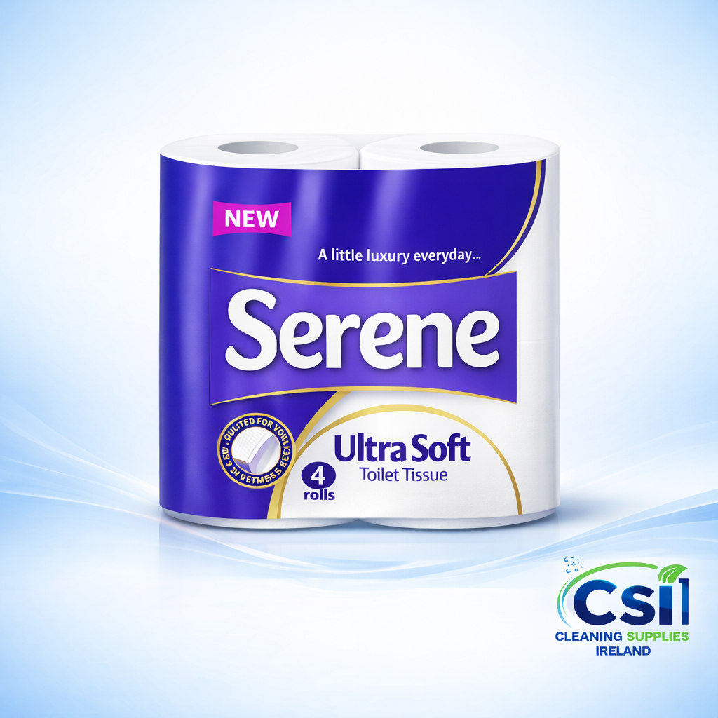 Serene 3 Ply Luxury Ultra Soft Toilet Roll Bulk 40 Pack Pure White Tissue