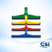 18" Hygiene Floor Squeegee Head - Twin Foam Blade (Colour Coded)