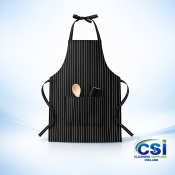 Striped Professional Catering Apron – Kitchen Apron with Pockets