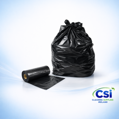 Strong Black Refuse Sacks 33 x 37 Inch Bin Bags on Rolls 200 Case Ireland