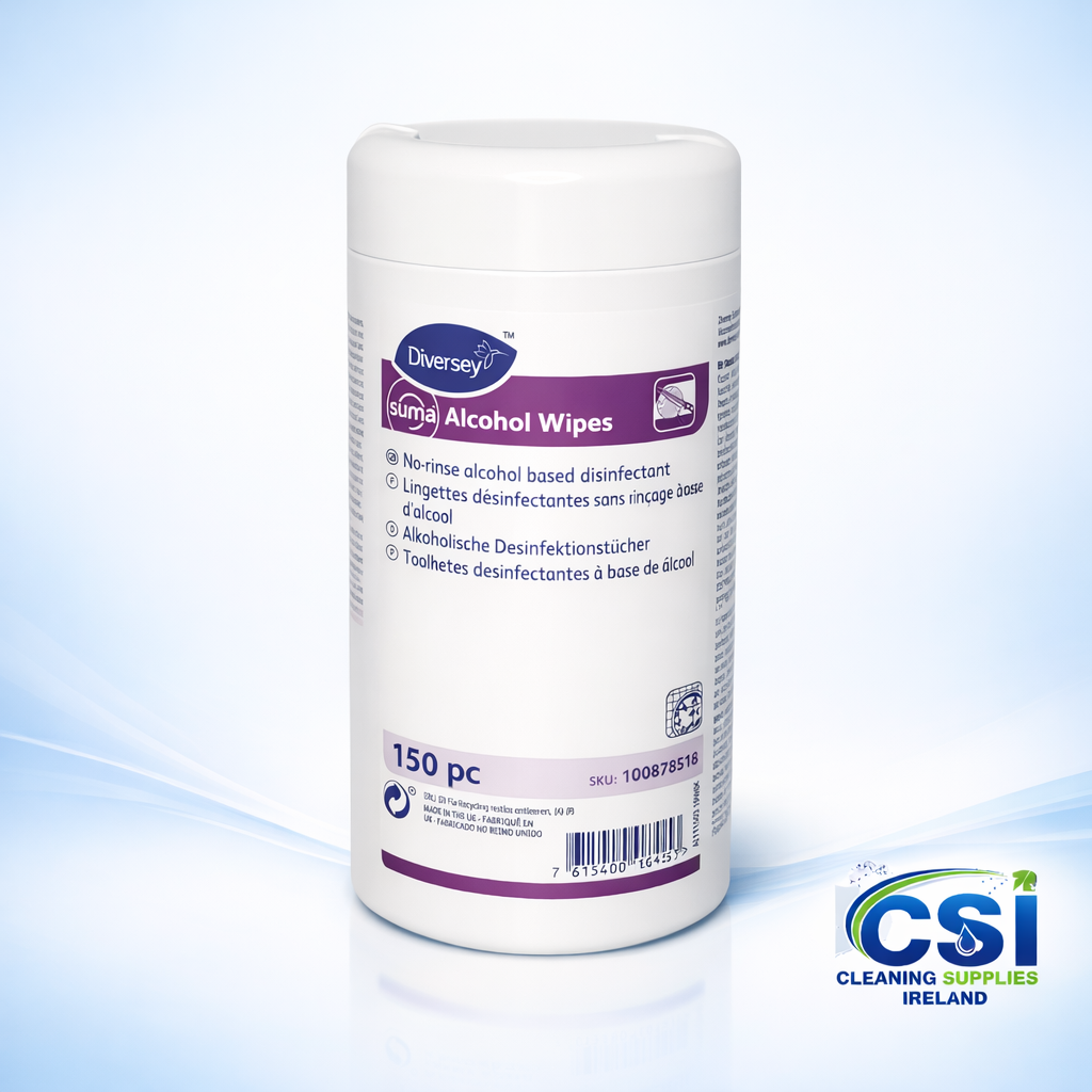 Suma Alcohol Sanitiser Wipes 77 Percent Denatured Alcohol 150 Sheets PCS 98778 Ireland