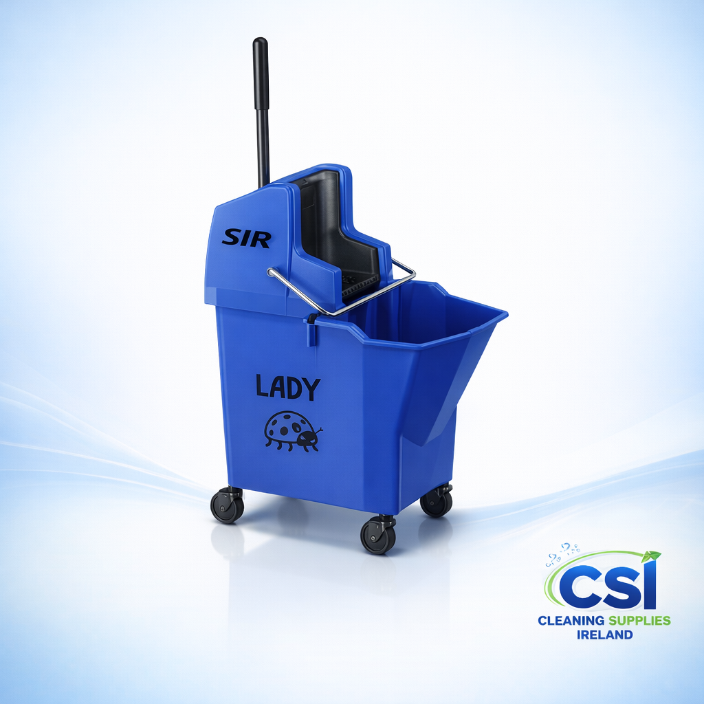 SYR Ladybug 14 Litre Mop Bucket with Wringer and Castors in Red Blue Green Yellow