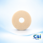 Tan Floor Polishing Pads 17 Inch - High Gloss (Box of 5)