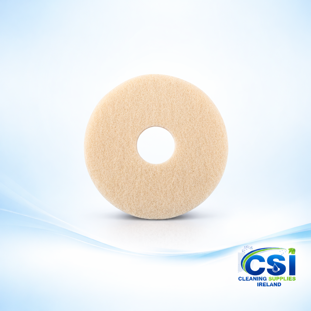 Tan Floor Polishing Pads 17 Inch - High Gloss (Box of 5)