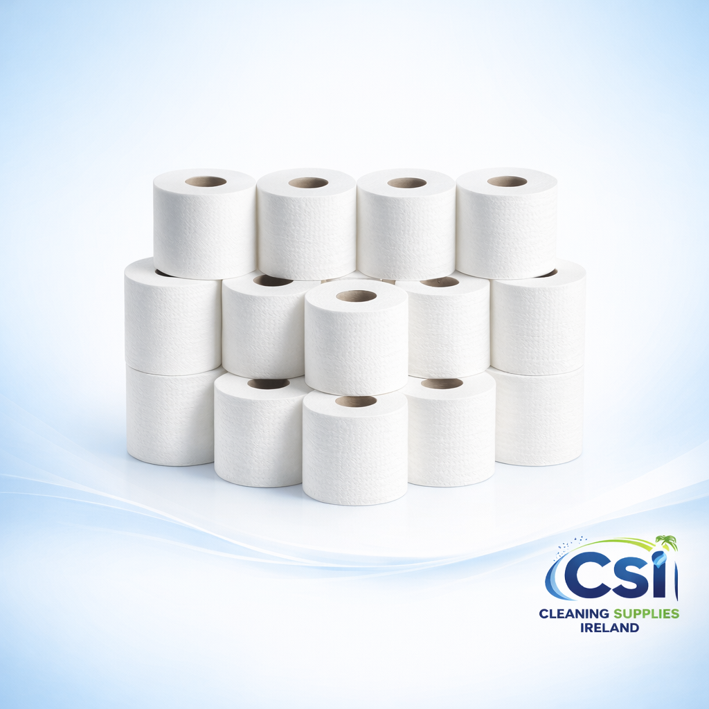 A bulk case of 40 toilet rolls featuring big sheets and everyday soft tissue for commercial and domestic use.