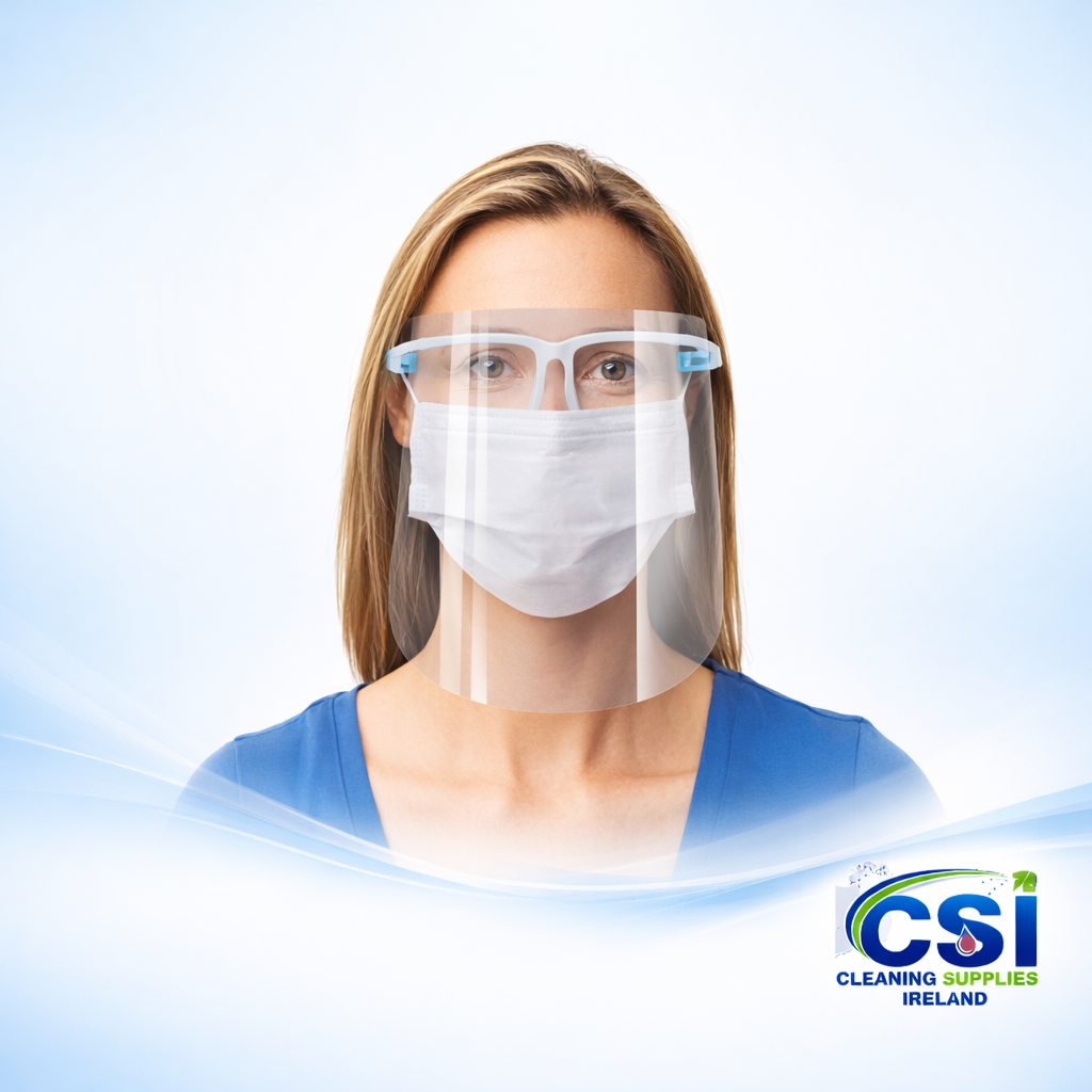 Transparent Reusable Face Shield 2-Pack - Anti-Fog and Splash Protection