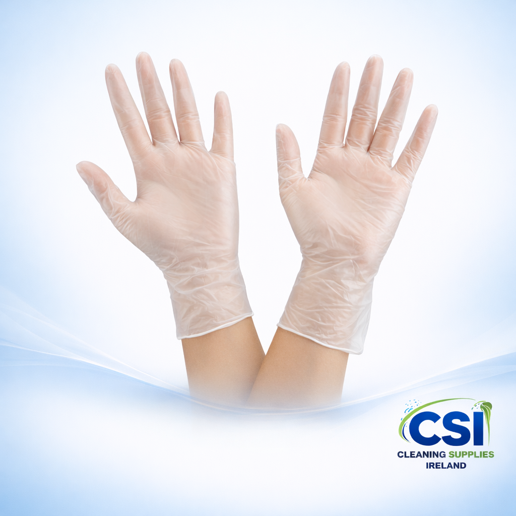 Vinyl Disposable Gloves Strong Powder Free Healthcare Grade 200 Pack Ireland