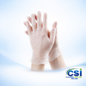 Bulk Buy: Clear Vinyl Gloves - Powder Free (Medium) - 20 Cases