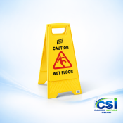 Caution Wet Floor Sign - A-Frame (Heavy Duty)