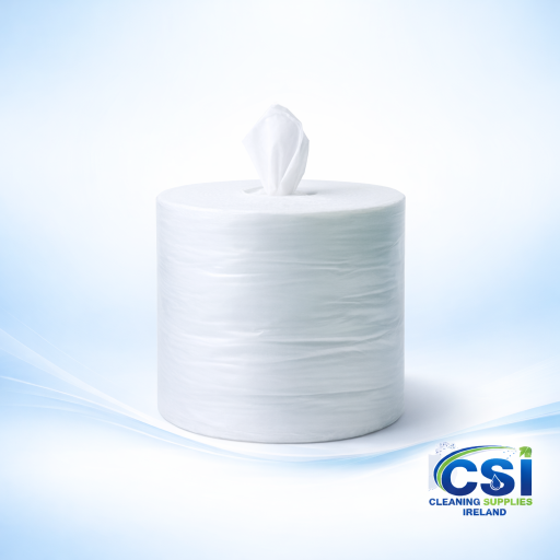 White Centrefeed Roll 2-Ply Embossed Pure Tissue Paper 6 Pack Ireland