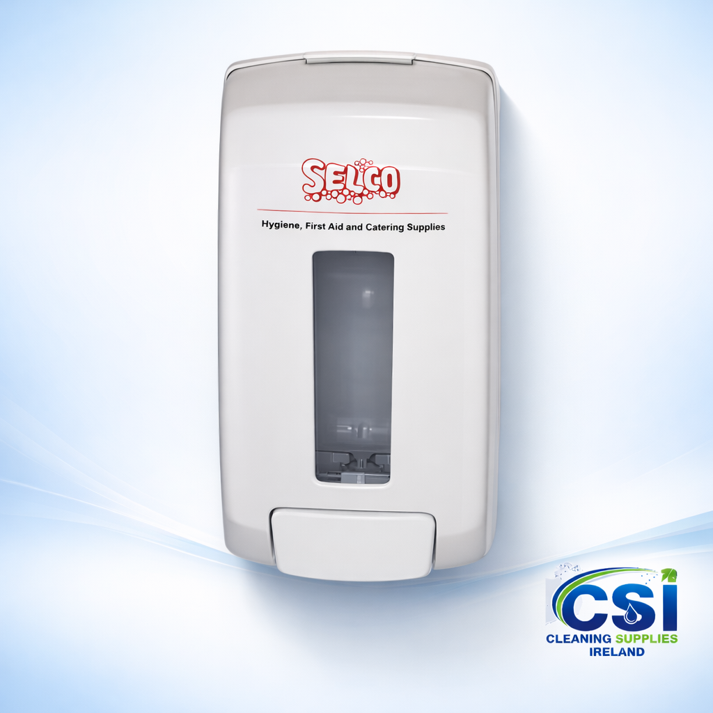 1.1L White Wall Mounted Bulk Fill Soap and Sanitizer Dispenser Ireland