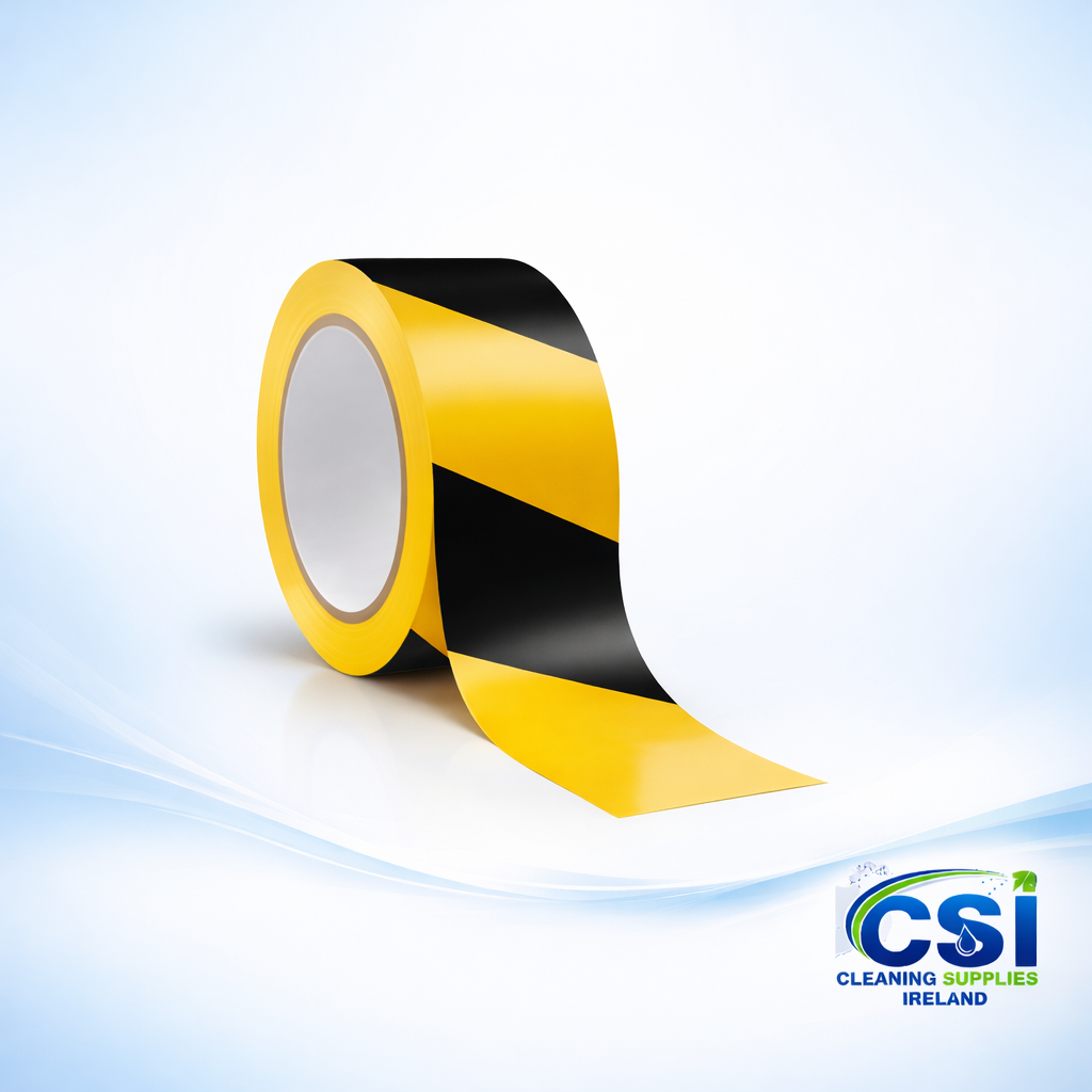 Yellow and Black Safety Floor Tape Heavy Duty Hazard Marking 50mm x 33m Ireland