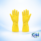 Yellow Rubber Gloves Pack of 12